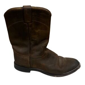 Justin's Men's‎ Brown Leather Western Cowboy Work Boots- Size 10.5D